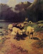 unknow artist Sheep 190 oil on canvas